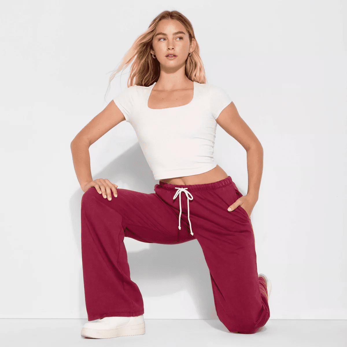 Women'S Mid-Rise Knit Sweatpants