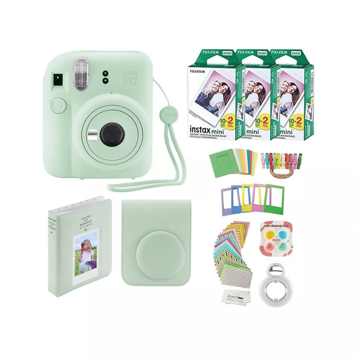 Fujifilm Instax Mini 12 Instant Camera with Case 60 Fuji Films Decoration Stickers Frames Photo Album and More Accessory Kit - Image 10
