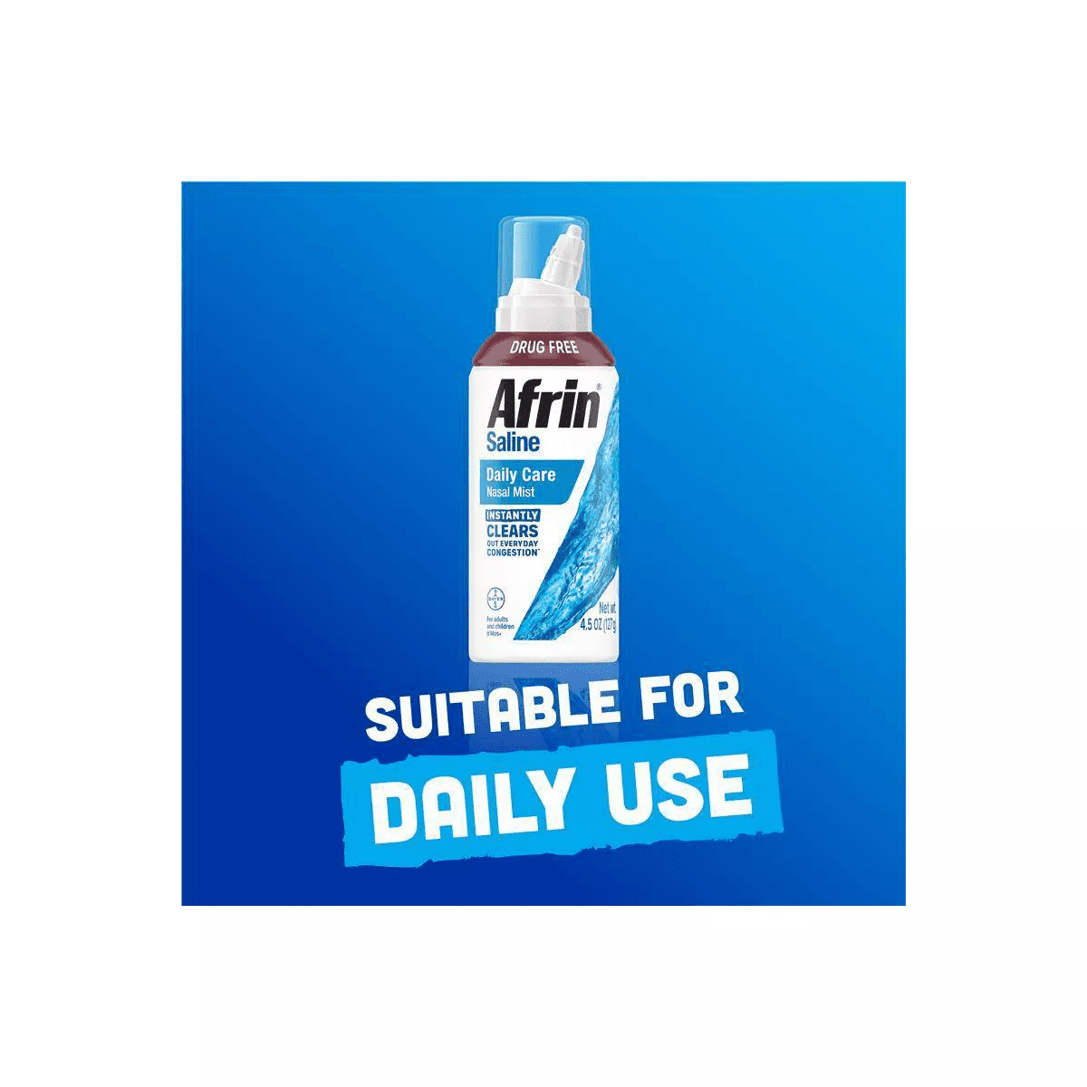 Afrin Saline Daily Care Nasal Mist Spray - 4.5 Fl Oz - Image 4