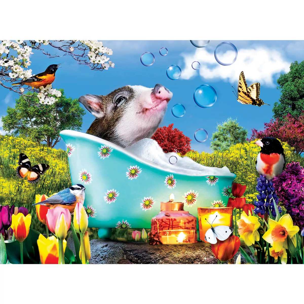 Masterpieces Wild & Whimsical 4 Pack Jigsaw Puzzles - 500 Piece Animal Puzzle Set - Image 5