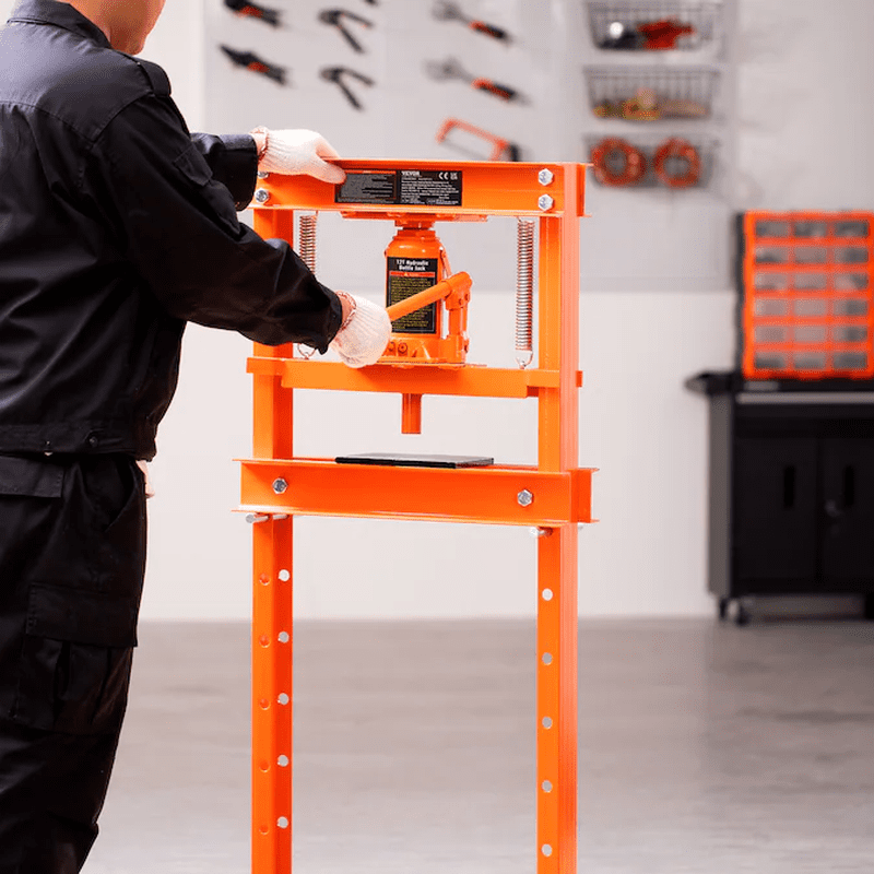 Orange 12-Ton Steel Hydraulic Jack Kit - Image 2