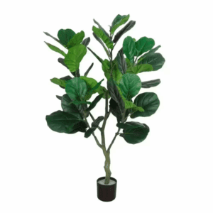 4.5 Ft. Artificial Fiddle Leaf Fig Tree Ficus Faux Plant Artificial Trees Indoor Outdoor Garden Living Room Home Decor