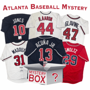 Autographed/Signed Atlanta Baseball Jersey Mystery Box with PSA JSA or Beckett COA