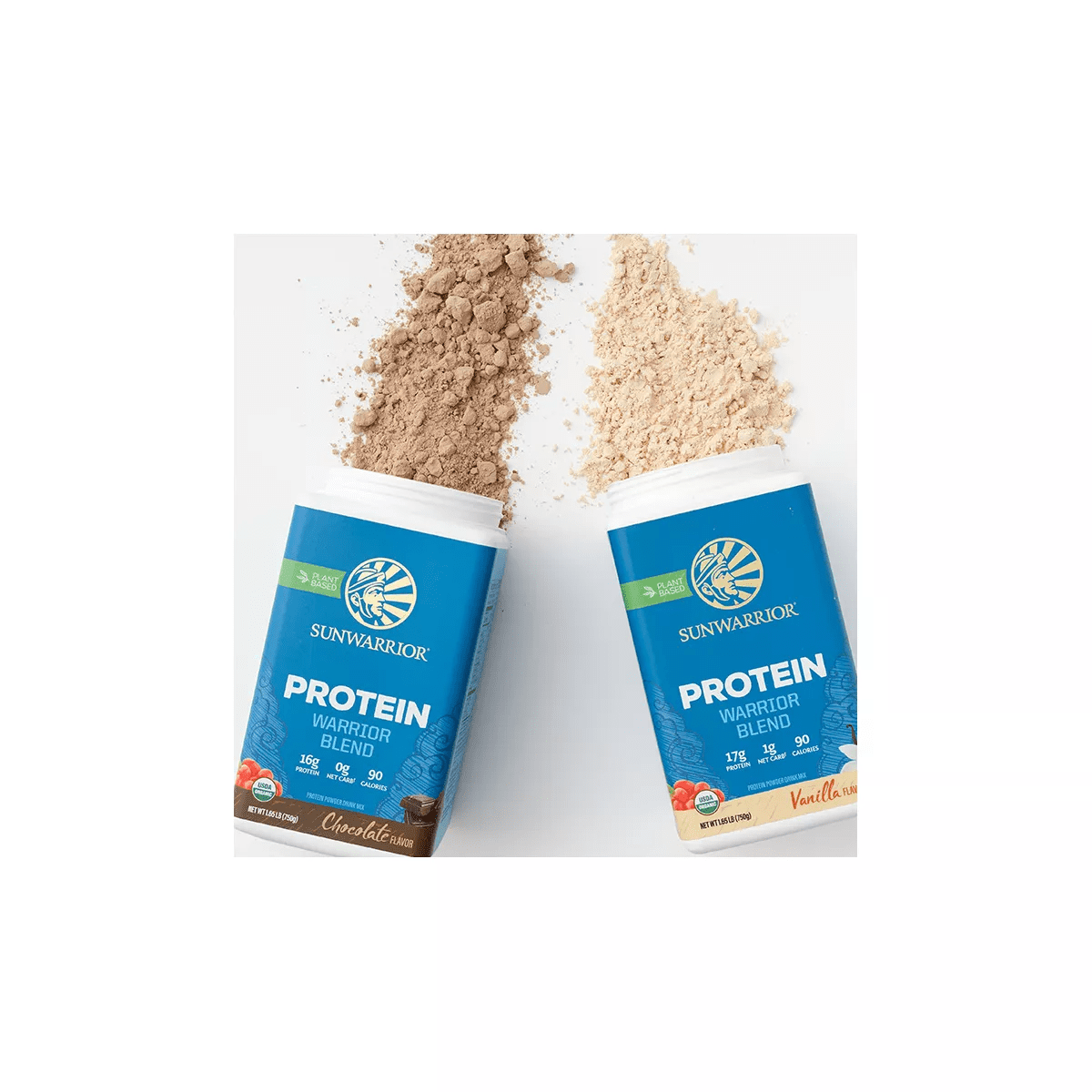 Warrior Blend Protein, Vegan Plant-Based Organic Protein Powder, Chocolate, Sunwarrior, 750Gm (30 Servings) - Image 7