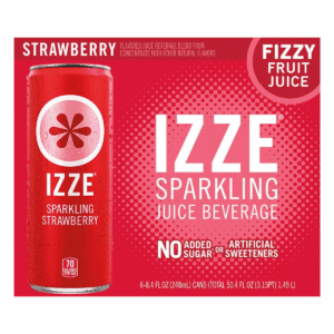 IZZE Strawberry Sparkling Juice - 6Pk/8.4 Fl Oz Cans