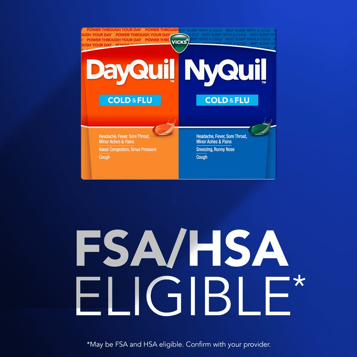 Vicks Dayquil & Nyquil Cold & Flu Medicine Liquicaps - 48Ct - Image 6