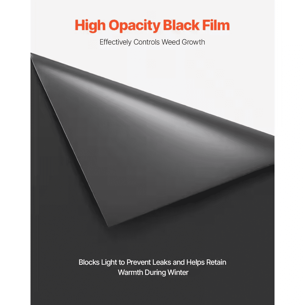 3 Ft. X 50 Ft. Plastic Sheeting, 4 Mil Heavy Duty Roll Black Polyethylene Tarp for Crawl Space Vapor Barrier - Image 5