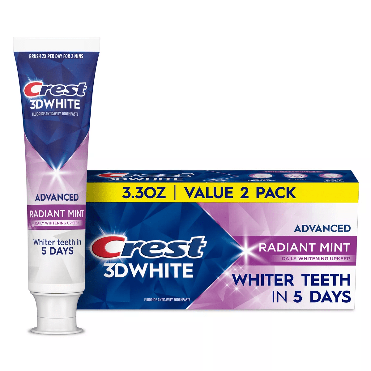 Crest 3D White Advanced Teeth Whitening Toothpaste, Radiant Mint - Image 12