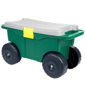 20 In. Plastic Garden Storage Cart and Scooter