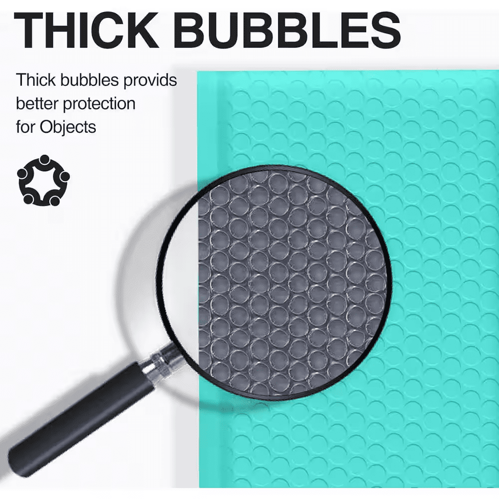 10.5 X 16 In. Poly Bubble Mailers Teal 25 Pack Padded Envelopes Opaque Self Seal Waterproof Shipping Bags - Image 5