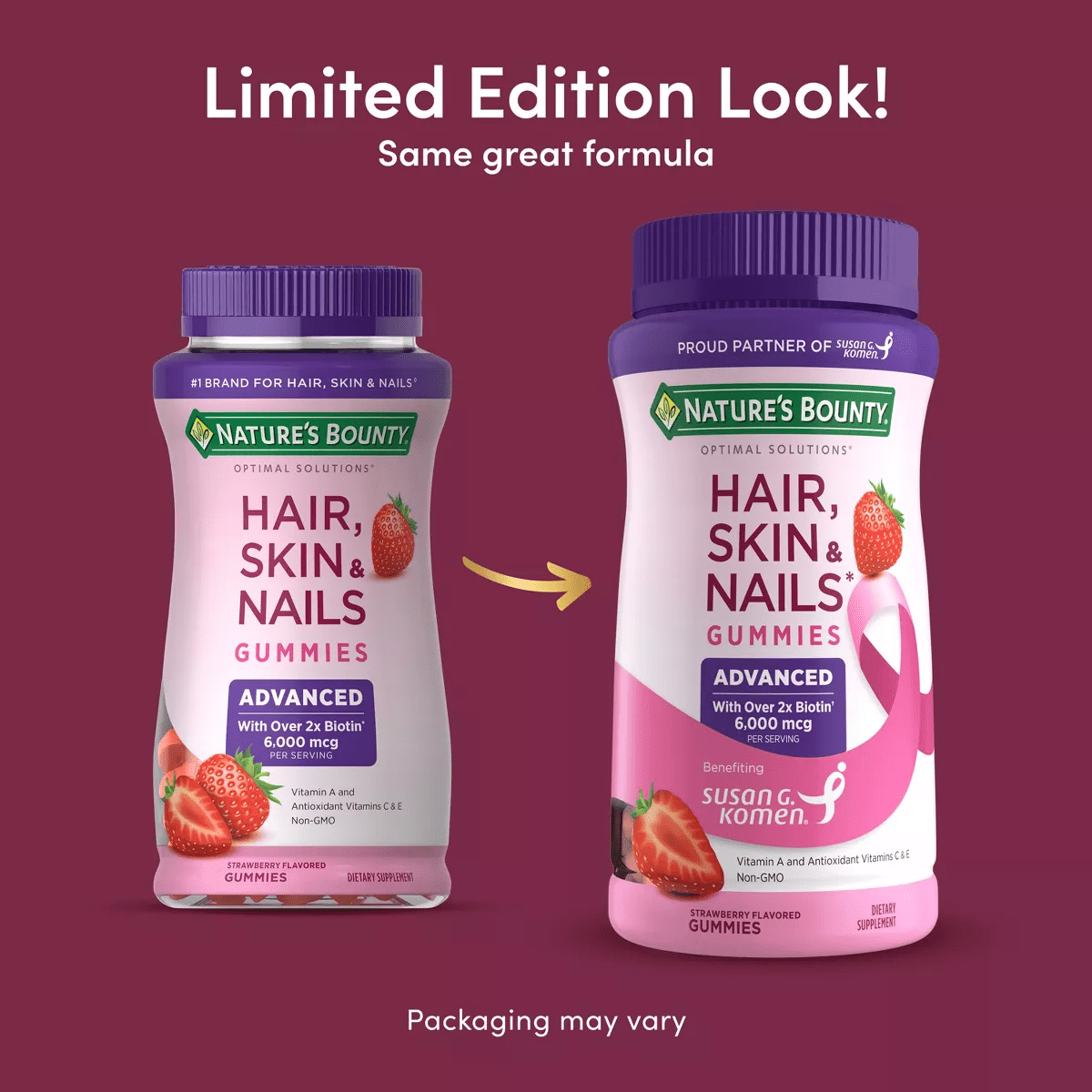 Nature'S Bounty Optimal Solutions Advanced Hair, Skin & Nails Gummies with Biotin - 80Ct - Image 10