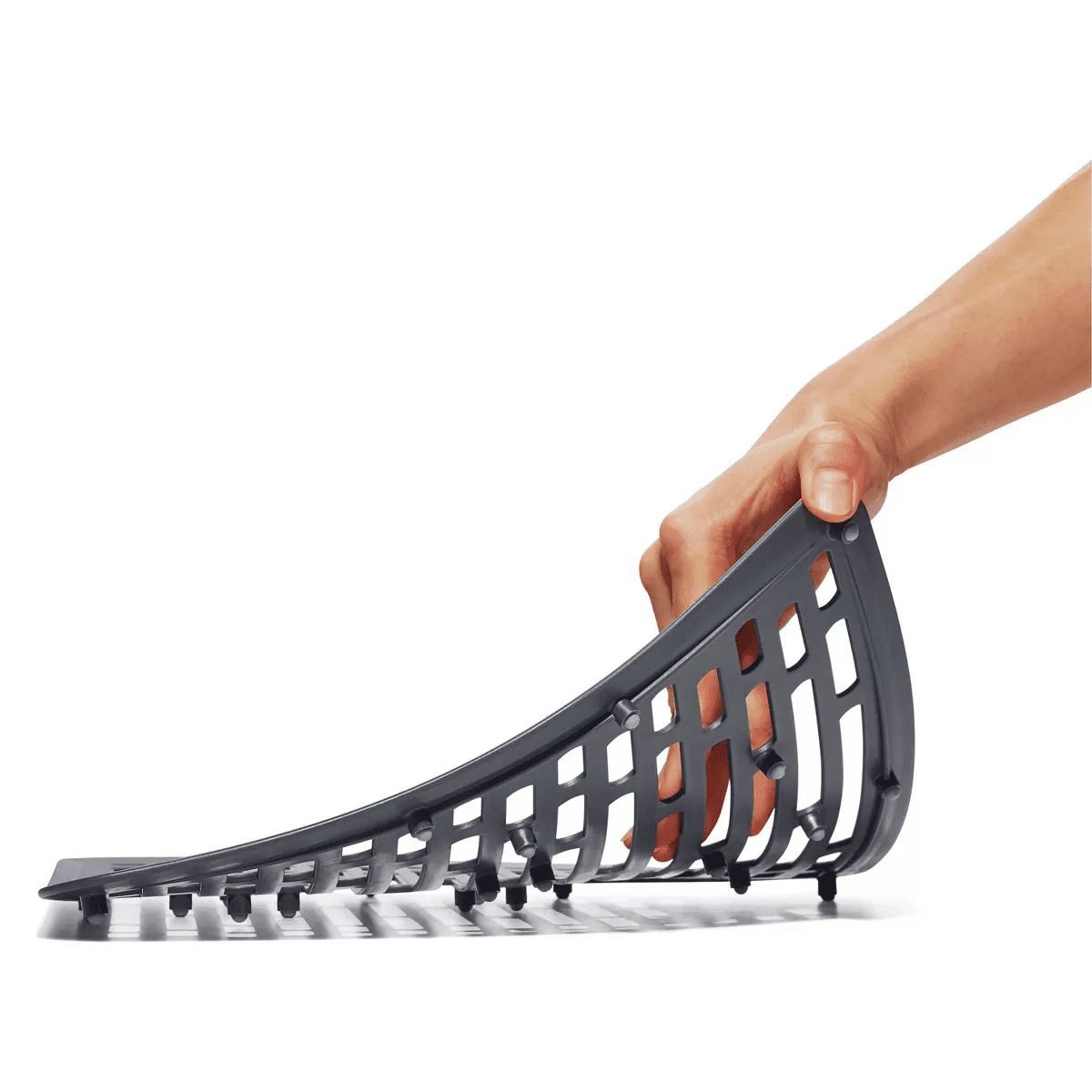 OXO Small Sink Mat: Gray Polypropylene Kitchen Sink Protector & Dish Drying Rack, Freestanding, Hand Wash, 12.25" X 11.5" - Image 3