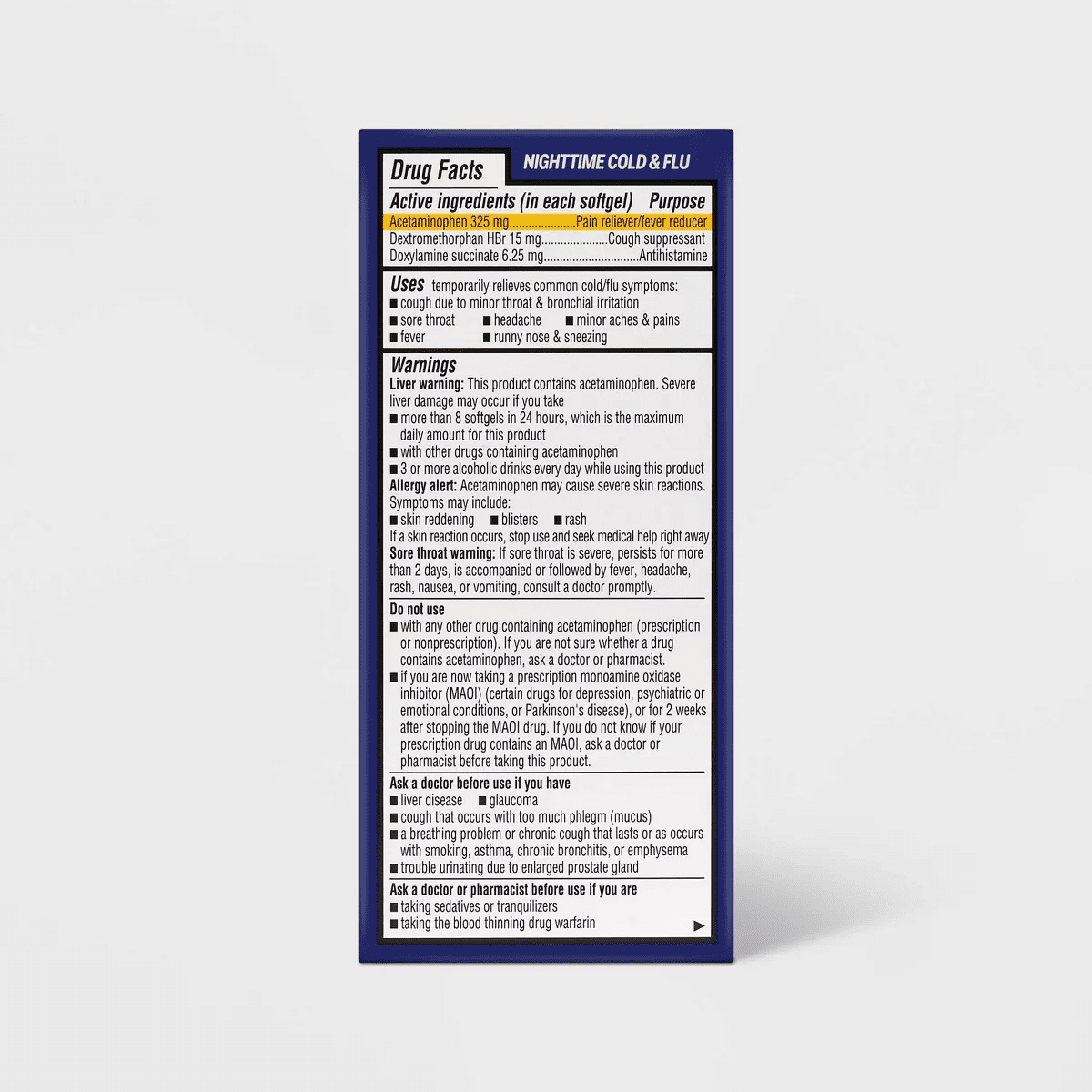 Day/Night Multi -Symptom Cold & Flu Relief Combo Pack Softgels 48Ct - Up&Up™ - Image 6