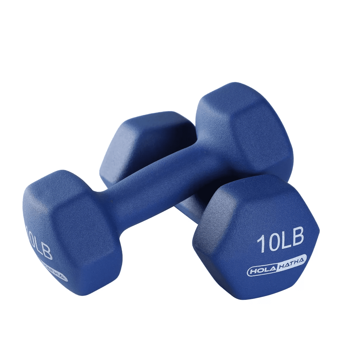 Holahatha 5, 10, and 15 Pound Neoprene Dumbbell Free Hand Weight Set with Rack - Image 8