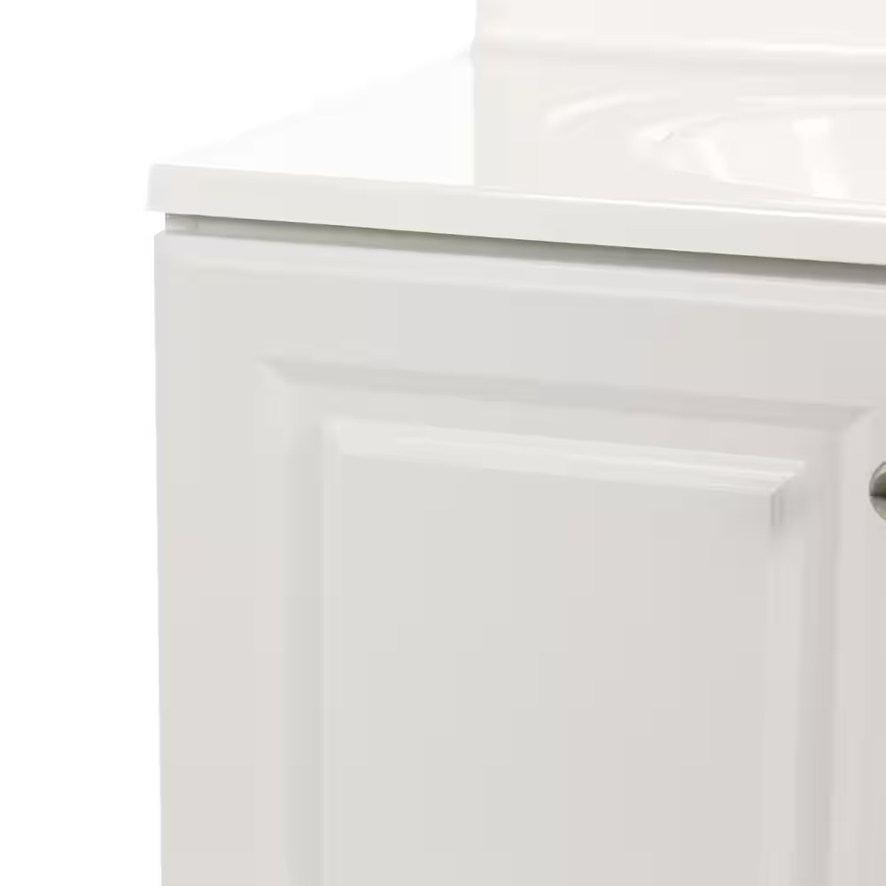 31 In. Single Sink White Bath Vanity with White Cultured Marble Top (Assembled) - Image 13