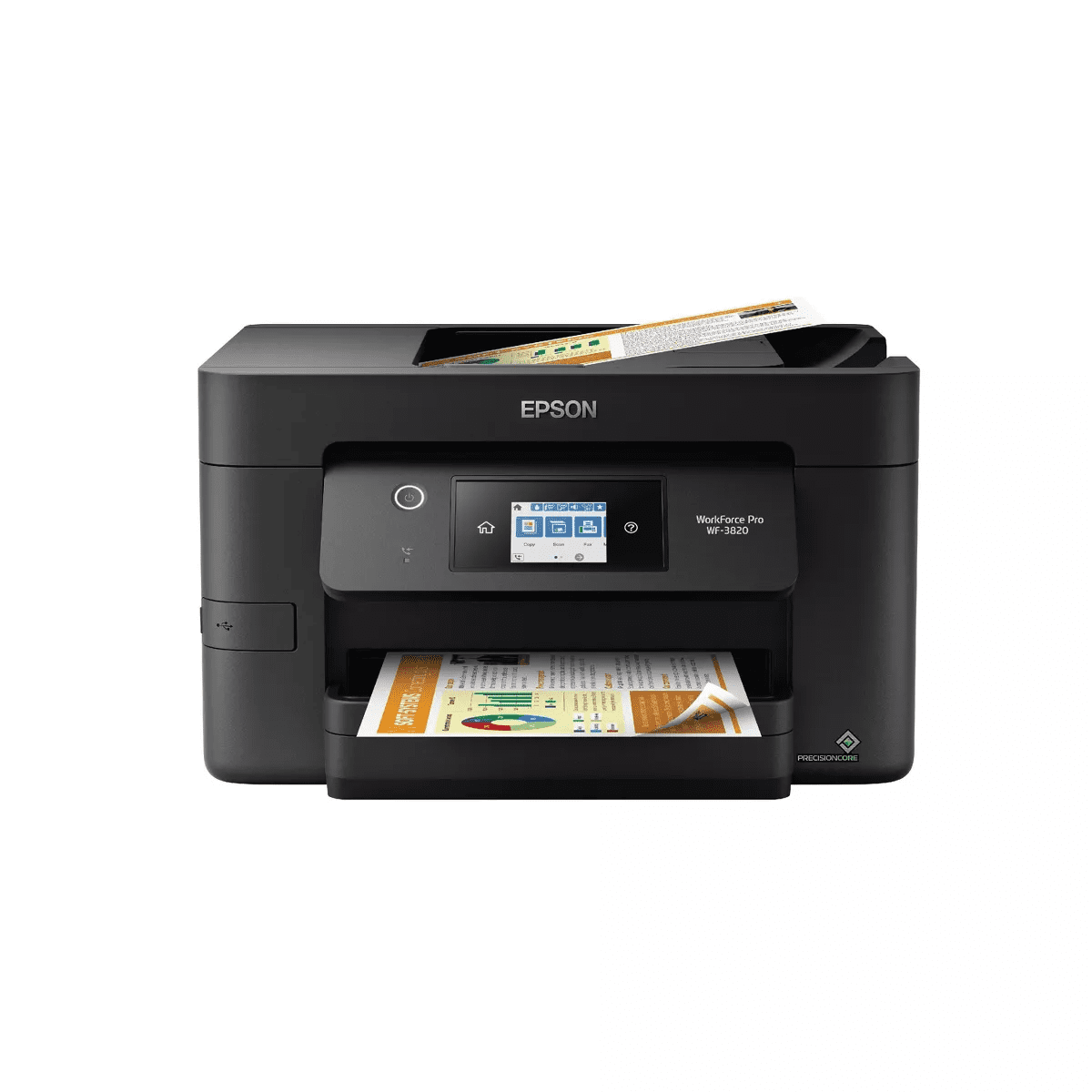 Epson Workforce Pro WF-3820 Wireless All-In-One Printer - Black: USB, Wi-Fi, Airprint
