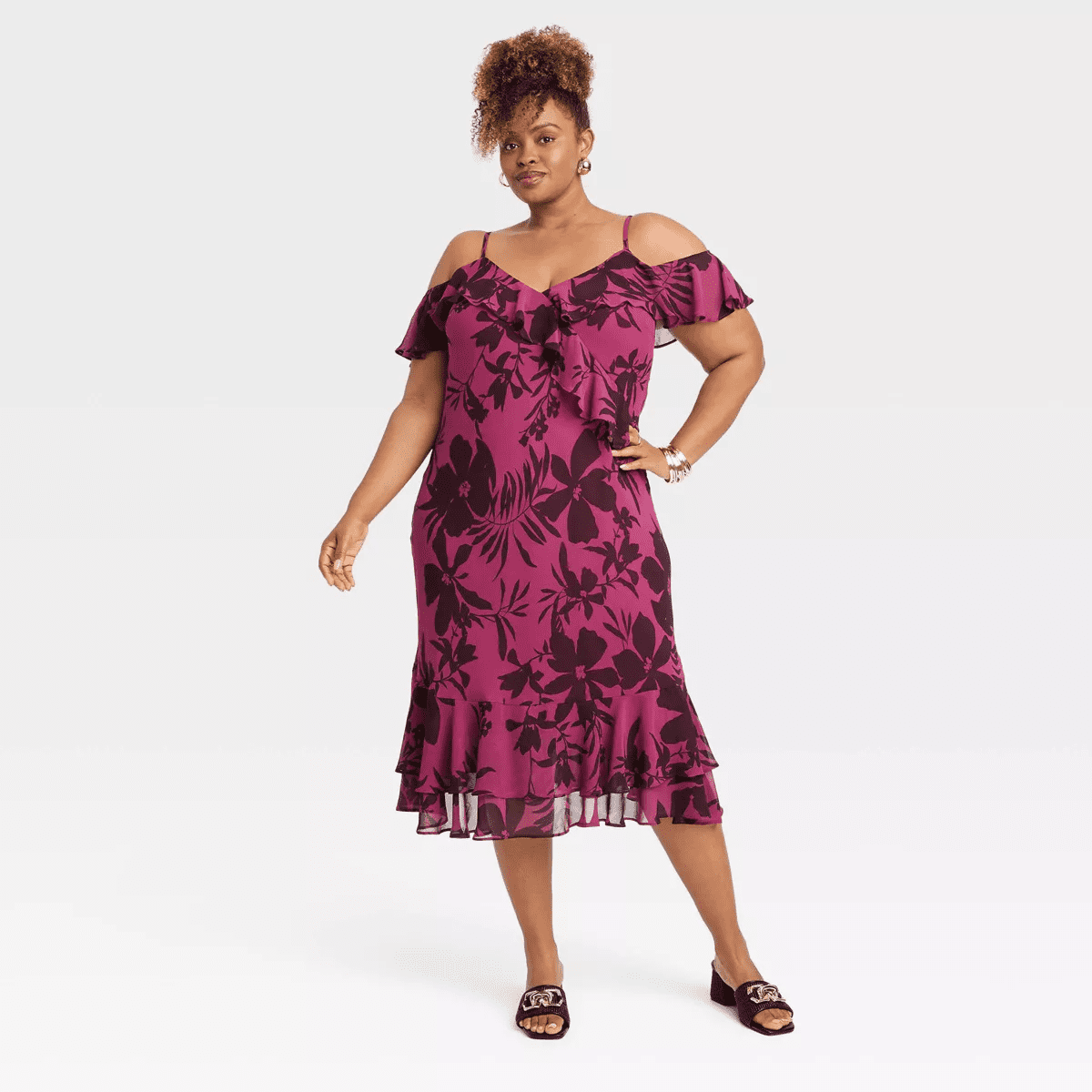 Smooth Band and Ball Ring Set 3Pc - a New Day Gold - Image 5