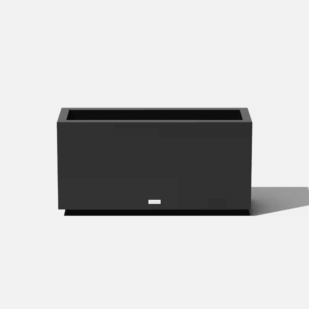 Long Box Extra Large Black Plastic Rectangular Planter with Drainage Holes (10 In. L X 32 In. W X 16.25 In. H)
