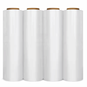 18 In. W X 1500 Ft. L 80-Gauge Pallet Stretch Wrap Clear Hand Shrink Wrap (4 Roll)