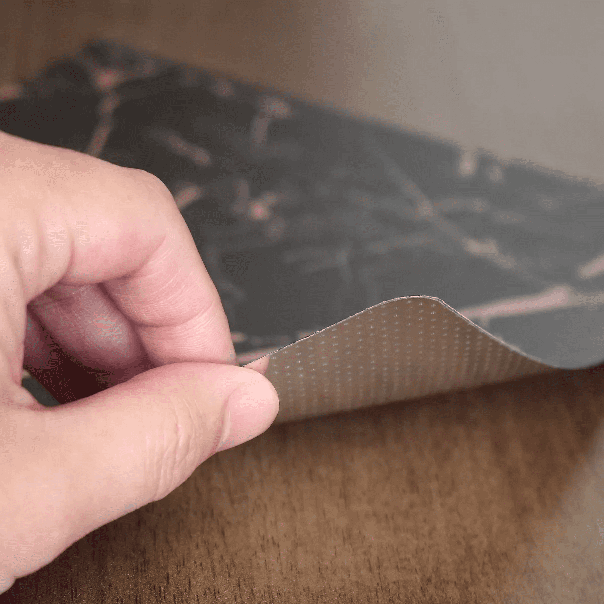 Insten Reflective Marble Design Mouse Pad - Anti-Slip Mat for Wired/Wireless Gaming Computer Mouse, Black/Rose Gold - Image 2