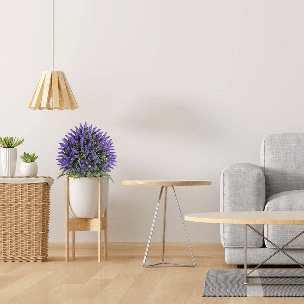 1.8 Ft. Artificial Lavender Trees in Black Pots, 21.6 In. Lavender Ball Topiary for Indoor/Outdoor Decor, 2-Pack - Image 6