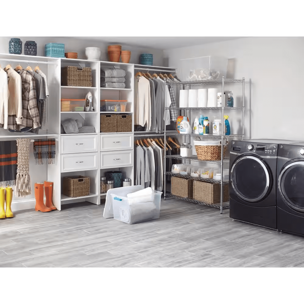 6-Tier Commercial Grade Heavy Duty Steel Wire Shelving Unit in Chrome (48 In. W X 72 In. H X 24 In. D) - Image 2