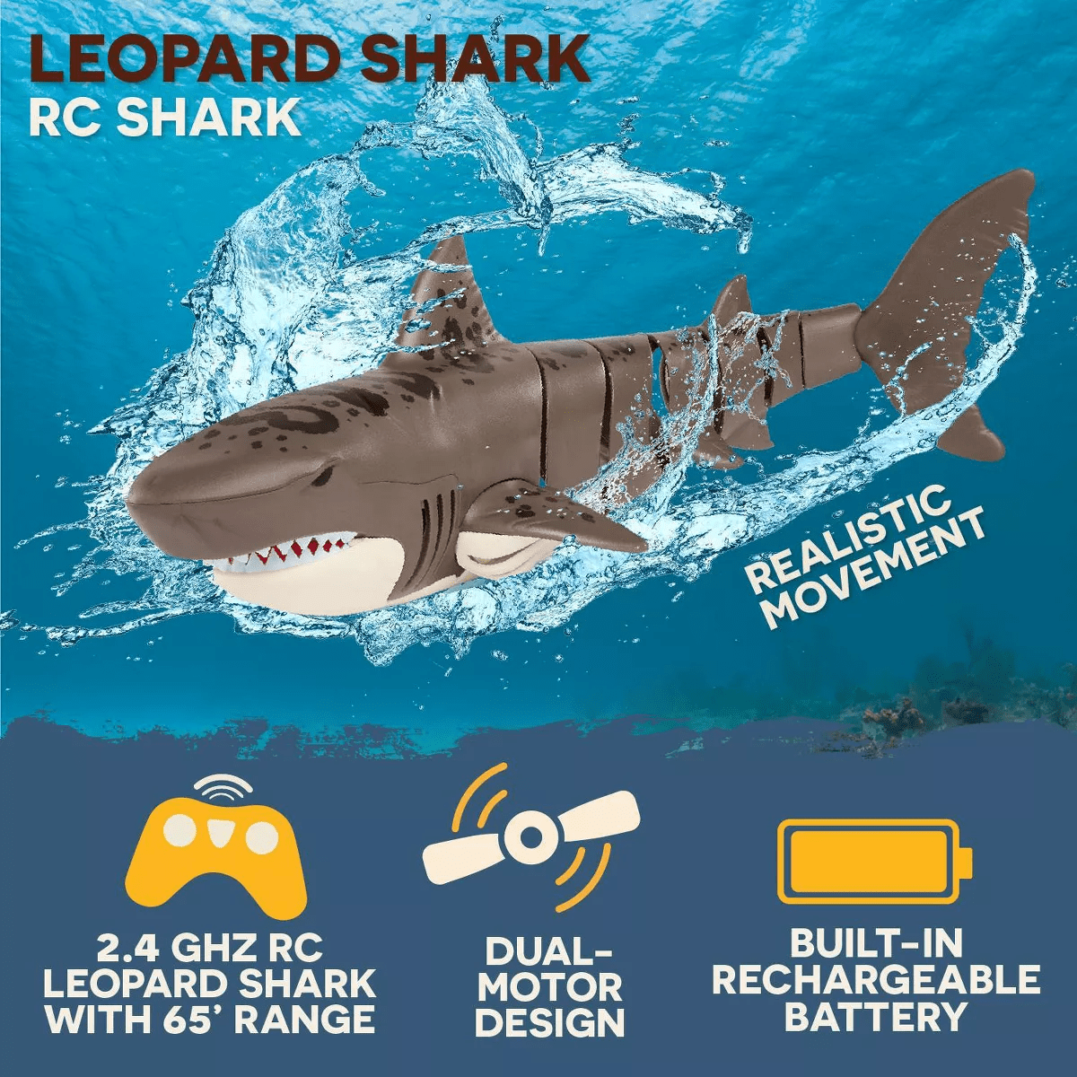 TERRA by Battat Remote Control Leopord Shark - Image 8