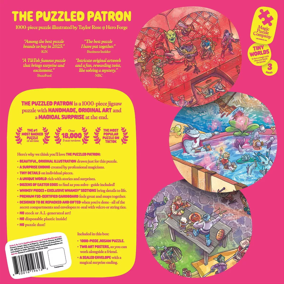 Magic Puzzle Company the Puzzled Patron Jigsaw Puzzle - 1000Pc: Memory & Fine Motor Skills, Collage Theme - Image 2