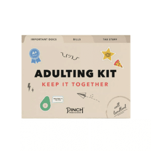 Adulting Desk Organiser Kit: Pinch Provisions Multicolored Office Set with Letter Opener & Paper Desk Pad