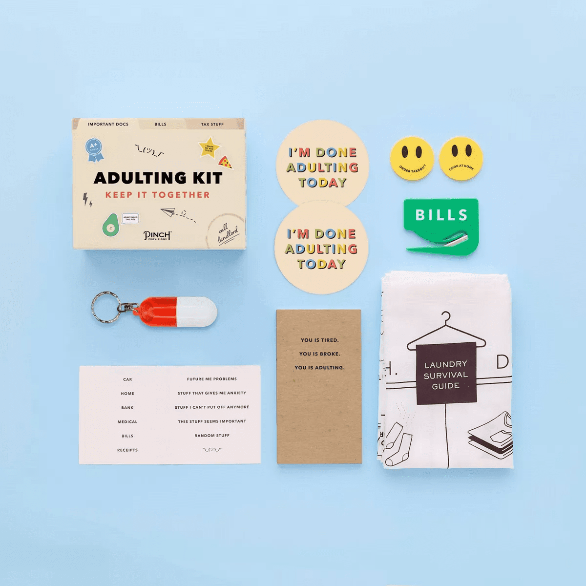 Adulting Desk Organiser Kit: Pinch Provisions Multicolored Office Set with Letter Opener & Paper Desk Pad - Image 3