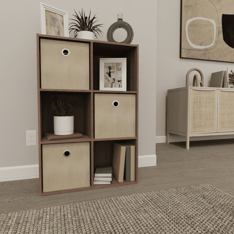 35.88-In H X 24.13-In W X 11.63-In D Rye Stackable Wood Laminate 6 Cube Organizer - Image 3