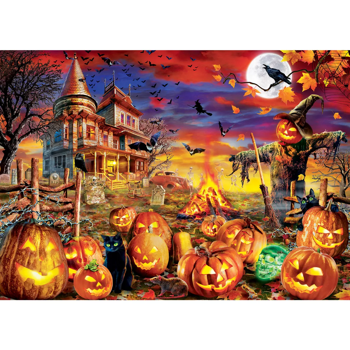 Masterpieces 500 Piece Glow in the Dark Halloween Puzzle - All Hallows Eve - Image 3