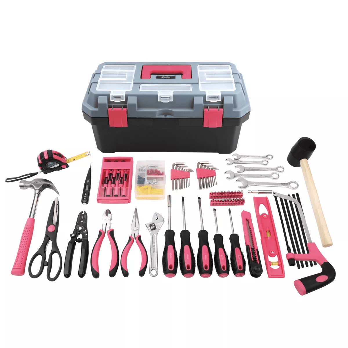 Apollo Tools 170Pc Household Tool Kit with Tool Box