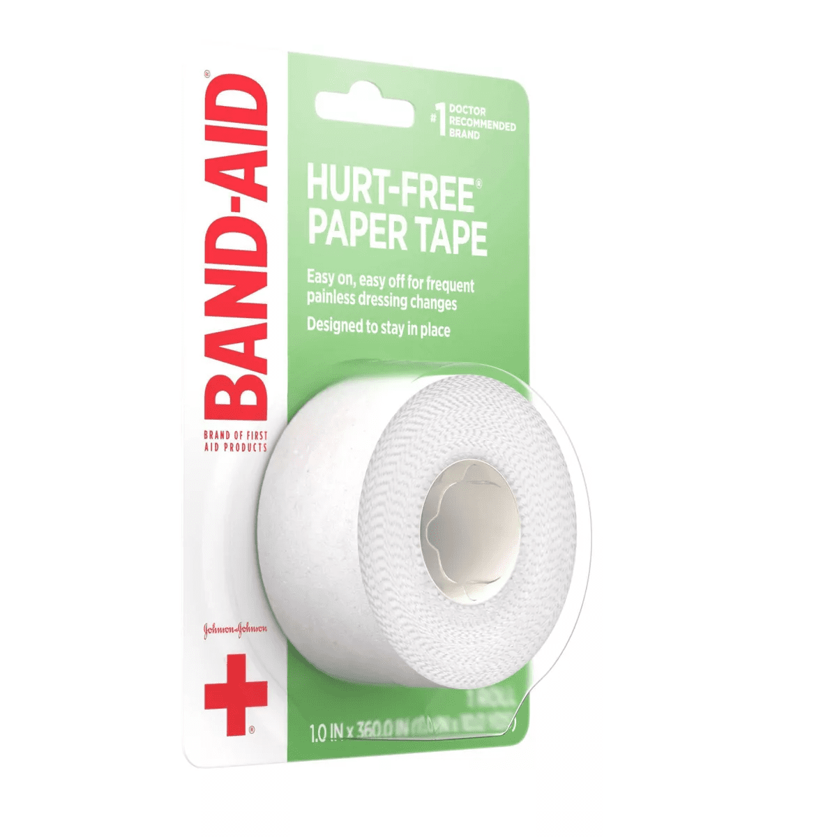 Johnson & Johnson Band-Aid Brand First Aid Hurt-Free Medical Paper Tape - 1In X 10 Yd - Image 10