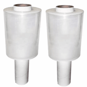 Stretch Wrap 5 X 1000 Ft. Roll with Handle 80 Gauge Extra Thick Durable Self-Adhering Plastic Wrap Clear 2-Pack