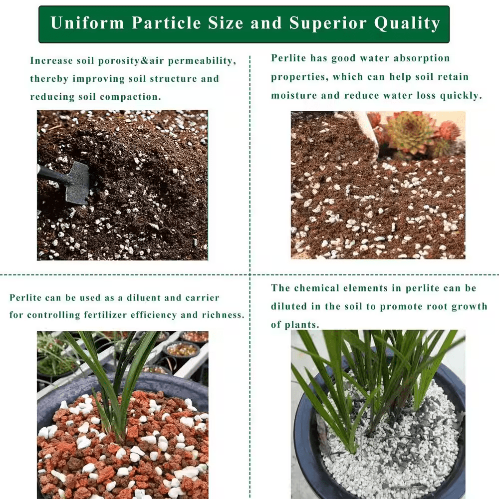 2 Qt. Perlite Soil Amendments with Enhanced Drainage for Healthy Root Development in Potting Soil and Garden (1-Pack) - Image 6