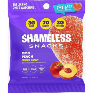 Shameless Snacks OMG Peach Low Calorie Keto Gummies - 1.8Oz