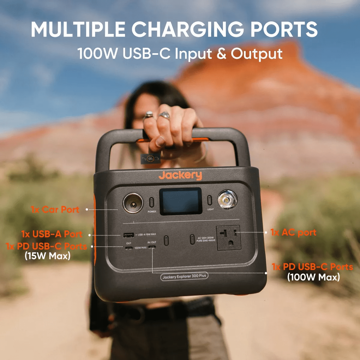 Jackery Explorer 300 plus Portable Power Station: Rechargeable 78000Mah, 120V Output - Image 4
