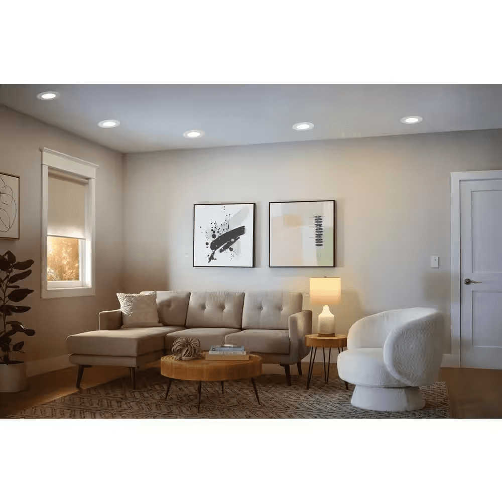 5/6 In. Integrated LED Recessed Retrofit Light Trim with Selectable Color Temperature, (4-Pack) - Image 6