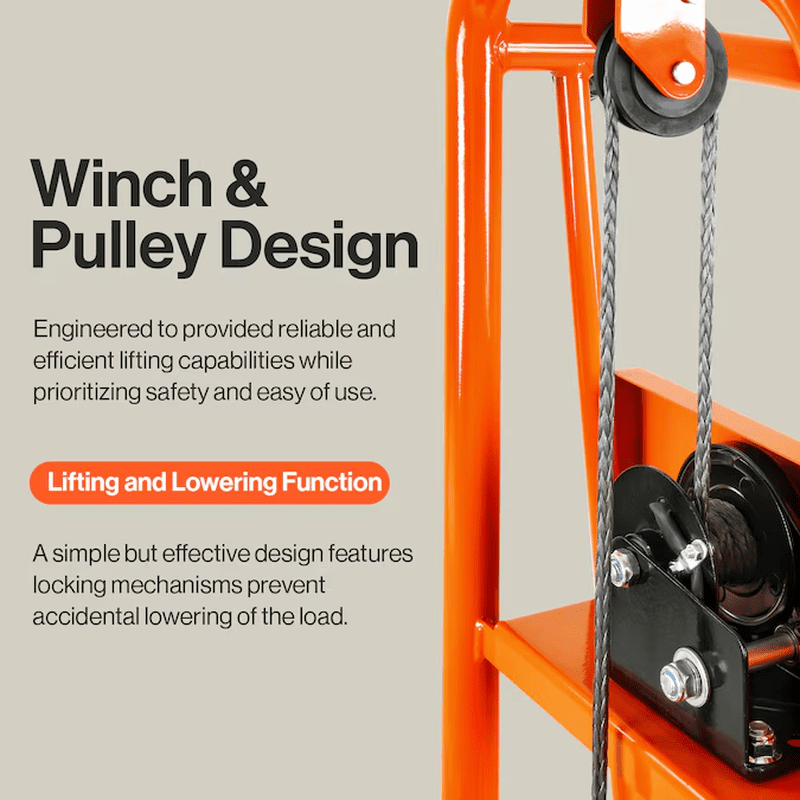 330-Lb Capacity 4 -Wheel Orange Steel Standard Duty Platform Truck - Image 7