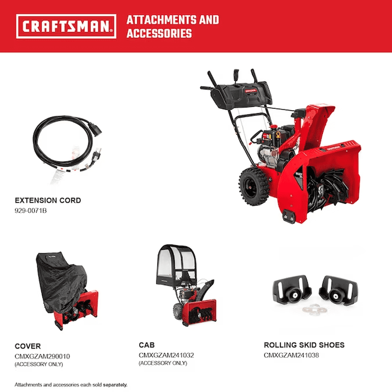 24-In Two-Stage Self-Propelled Gas Snow Blower - Image 11