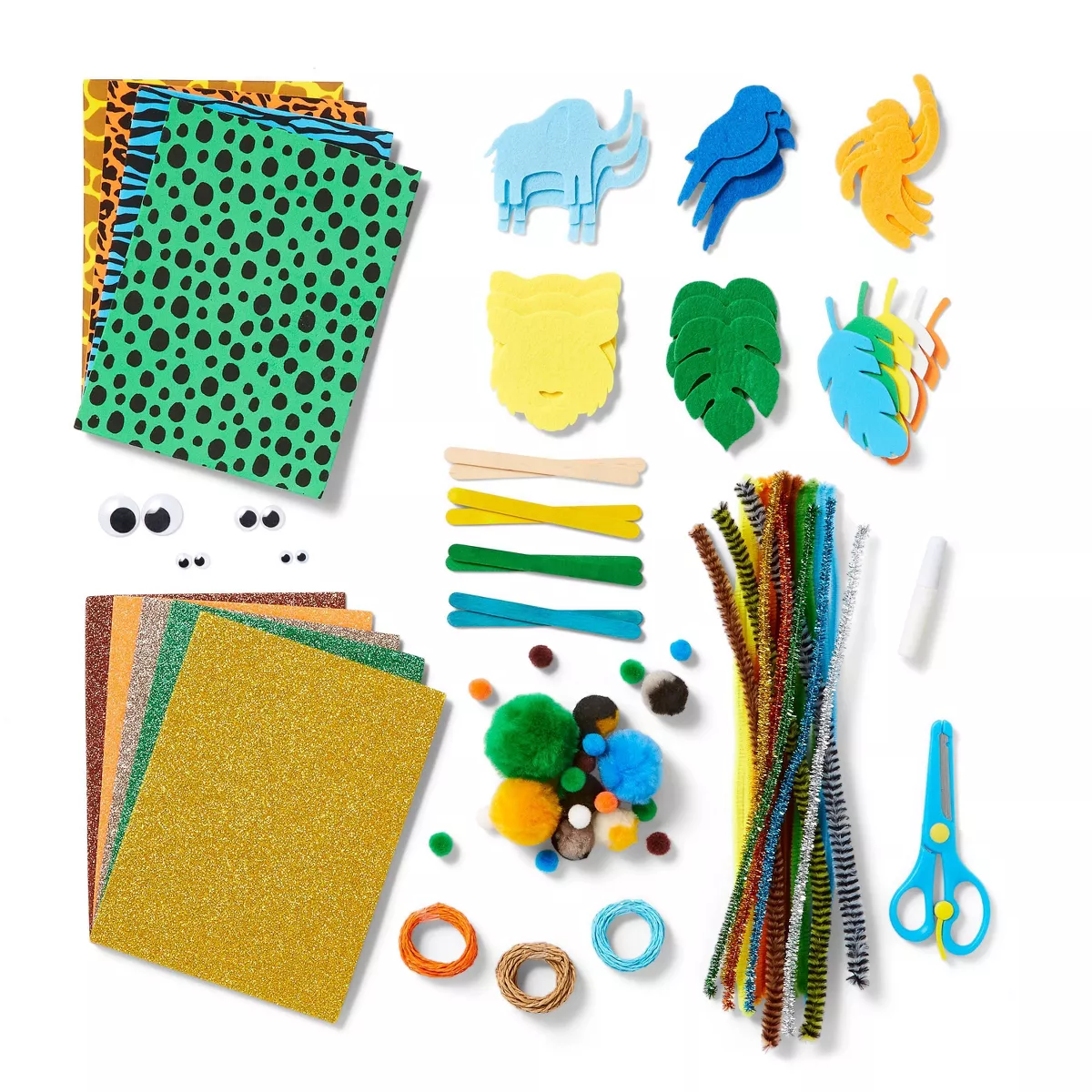 273Pc Jungle Bucket of Crafts - Mondo Llama™: DIY Art Kit, Includes Pom Poms, Acrylic Material, Ages 6+ - Image 2