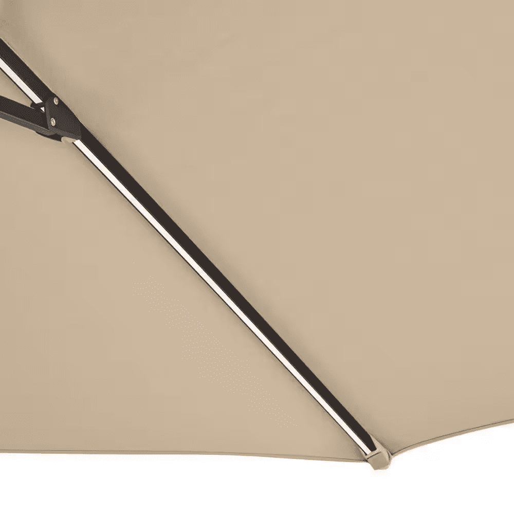 11 Ft. Aluminum Cantilever Solar LED Offset Patio Umbrella in Putty Beige - Image 3