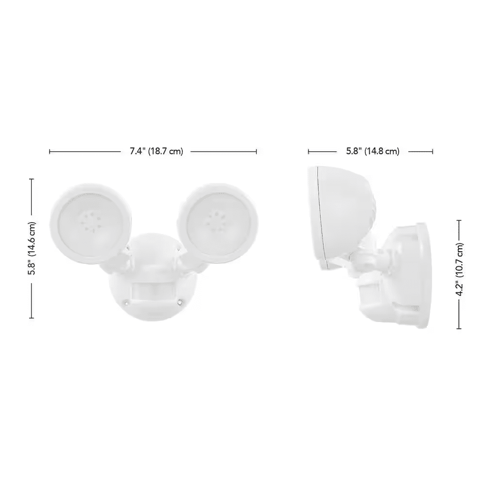 180° White Motion Sensing Security Light Wired Outdoor 2-Head LED Flood Light 1000 Lumens - Image 10