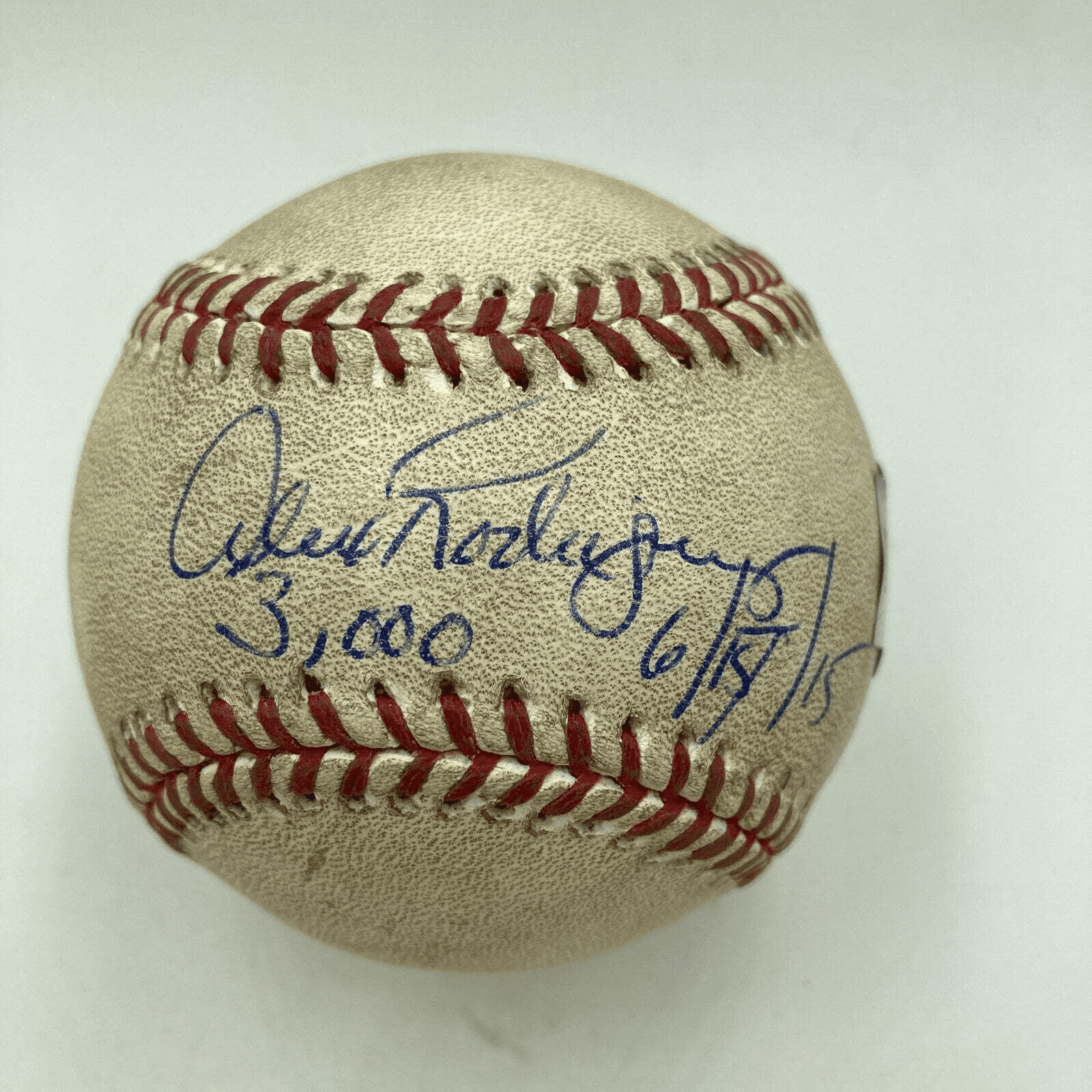 Incredible Alex Rodriguez 3,000 Hit Game Used Signed Inscribed Baseball Steiner - Image 2