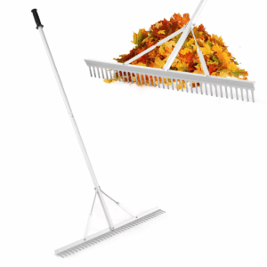 Costway Landscape Rake with 36" Head & 68" Handle Heavy-Duty Aluminum Leaf Rake for Lawns