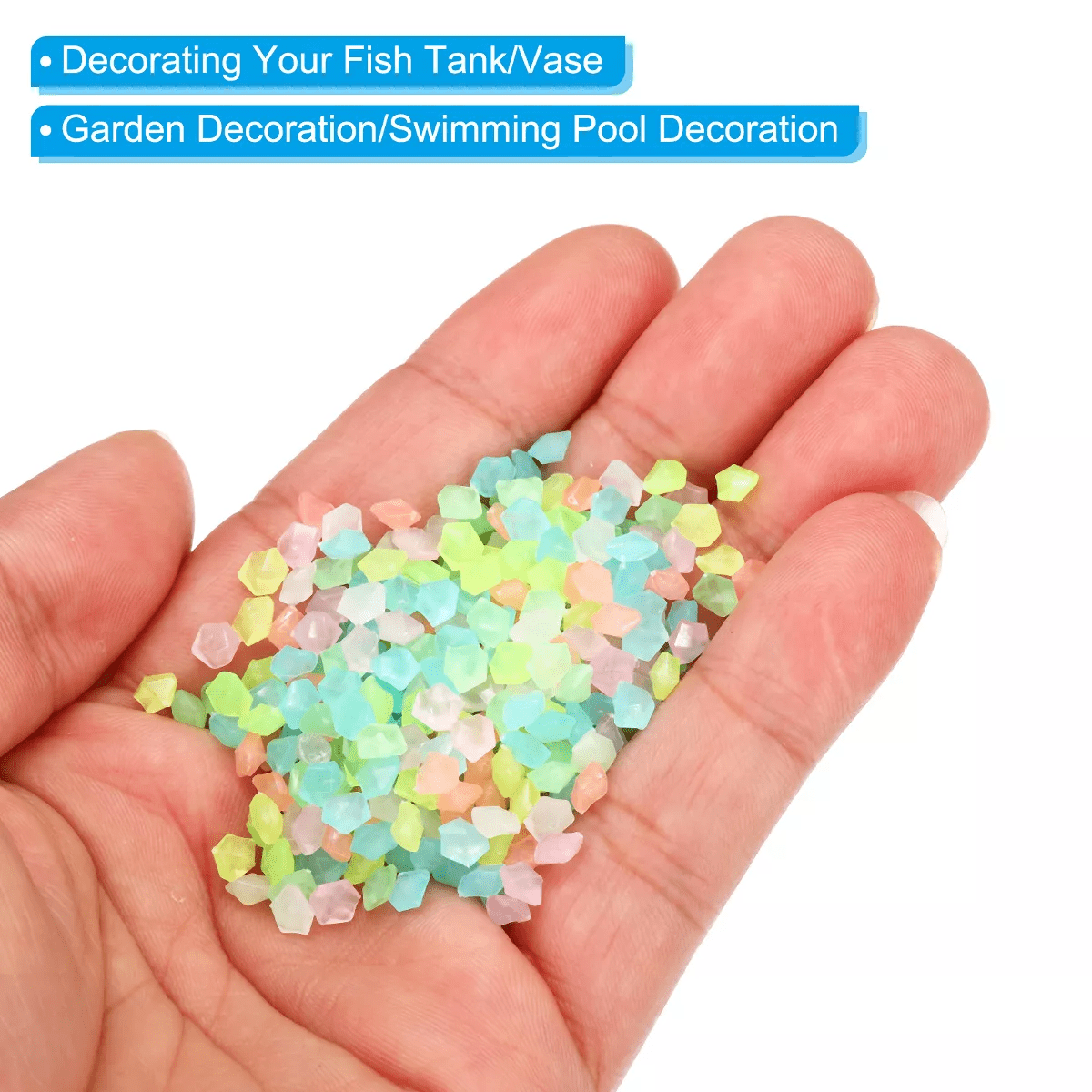 Unique Bargains Fish Tank Decoration Glowing Luminous Pebbles 3-5Mm Multicolored 5000 Pcs - Image 5