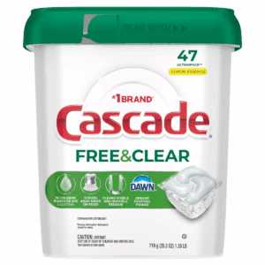 Dawn Cascade Free & Clear Action Pacs Dishwasher Detergent Tablets - Lemon Essence