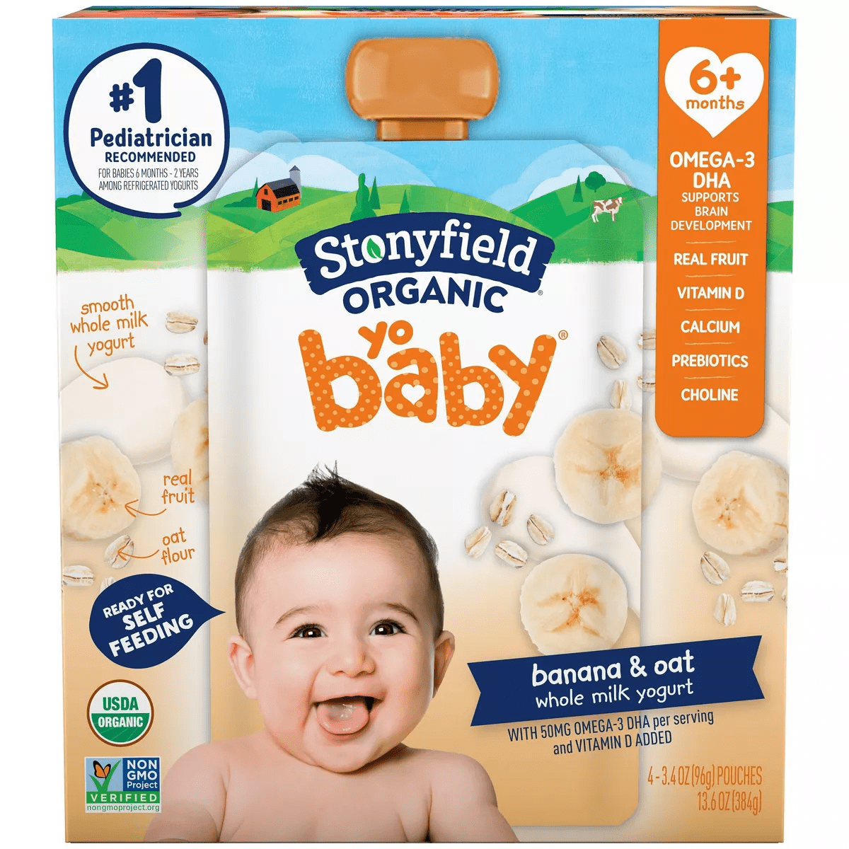Stonyfield Organic Yobaby Whole Milk Yogurt - 4Ct/3.4Oz Pouches - Image 11