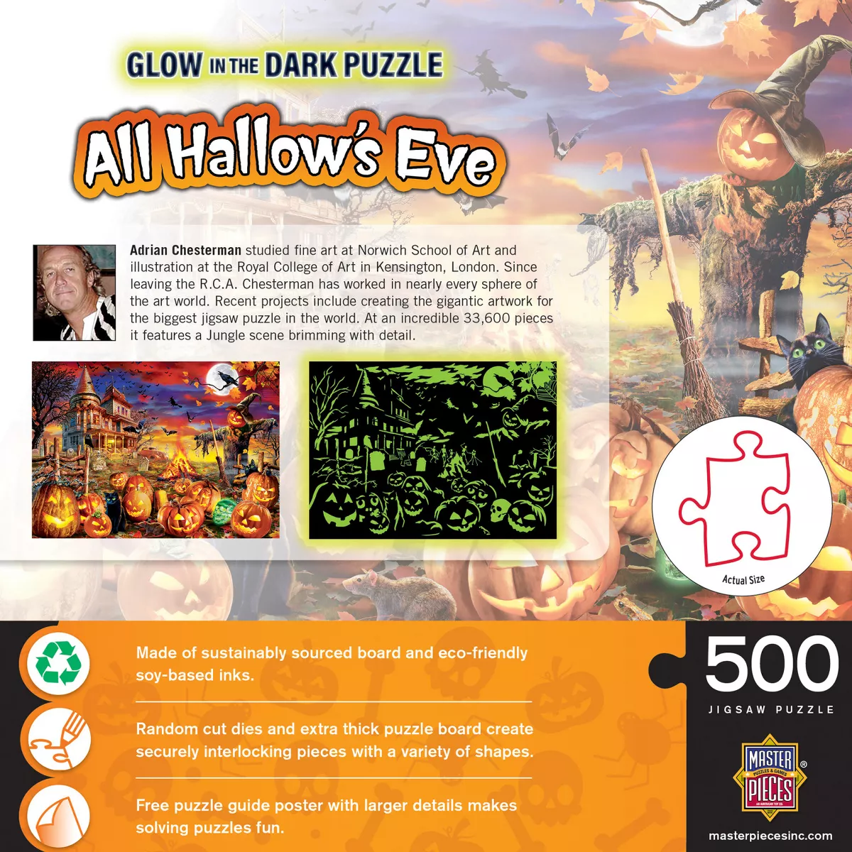Masterpieces 500 Piece Glow in the Dark Halloween Puzzle - All Hallows Eve - Image 4